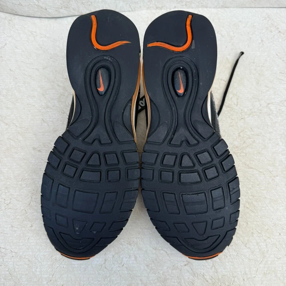 Nike Air Max 97 Just Do‎ It Black White Orange Men Sz 10 .5